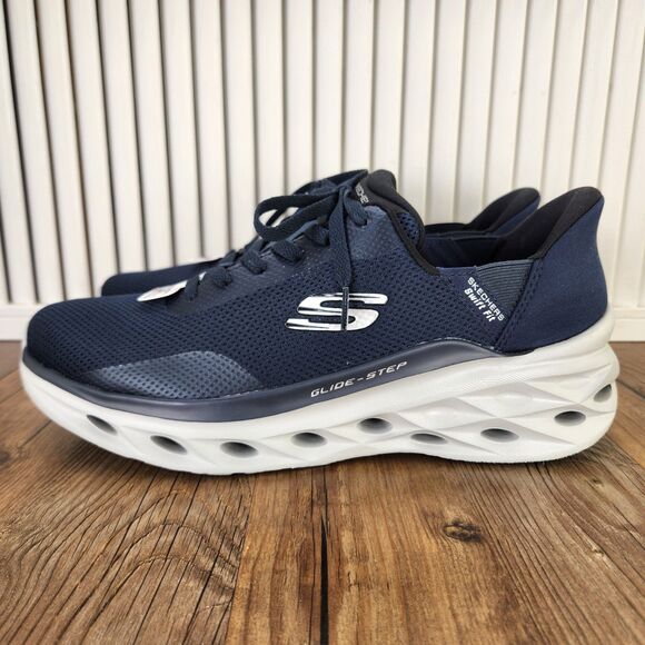 Skechers Slip-Ins Glide Step Swift Men\'s 9.5 Navy Blue Walking Hands Free Shoes main image 9